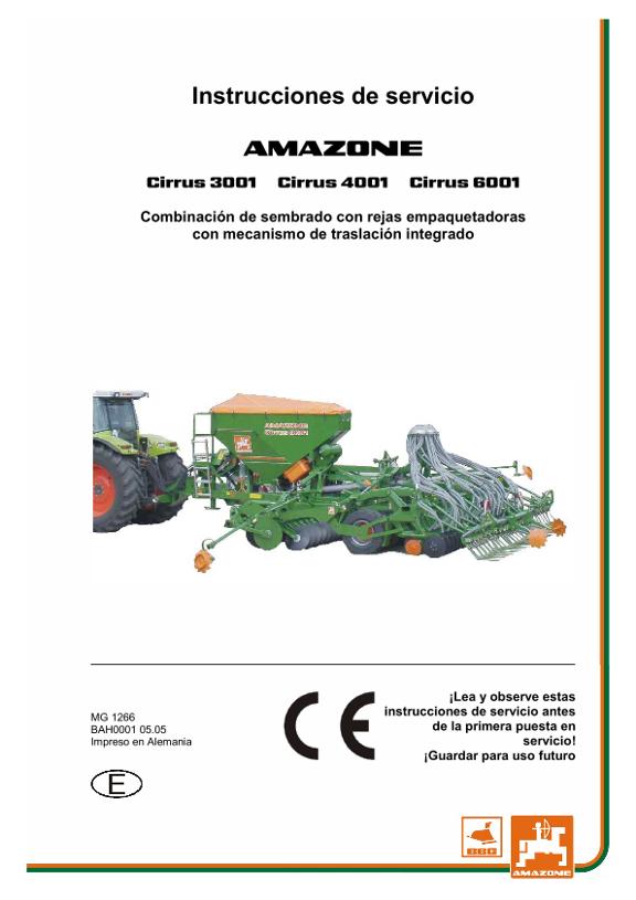 Manual del operador Cirrus 3001-6001
