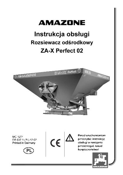 Instrukcja obsługi ZA-X Perfect