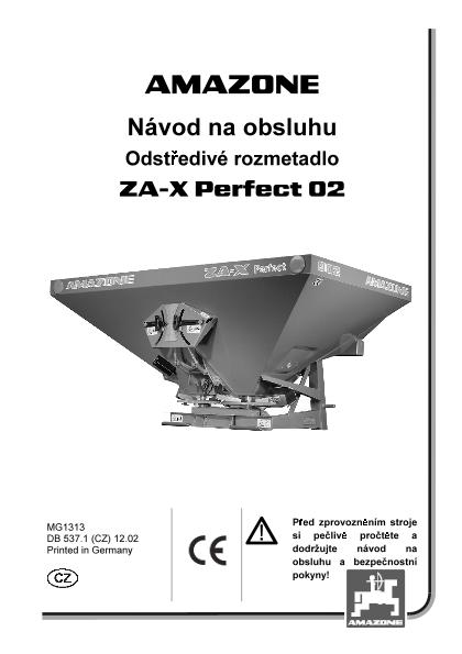 Návod na obsluhu ZA-X Perfect