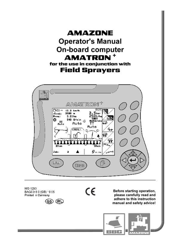 Operation manual Amatron+ f. Spritze