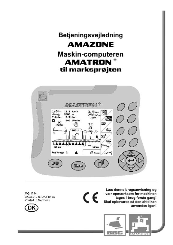 Brugsanvisning Amatron+ f. Spritze