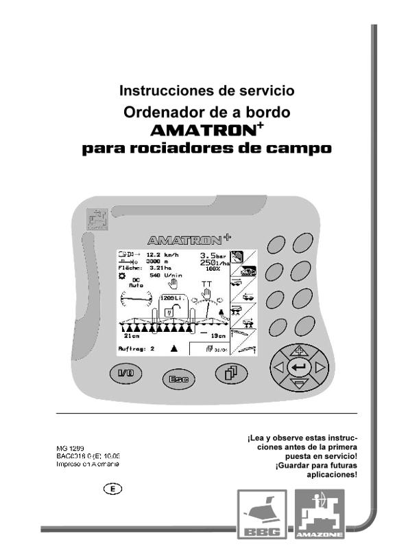 Manual del operador Amatron+ f. Spritze