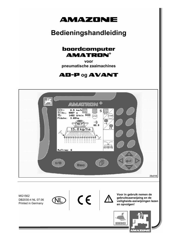 Bedieningshandleiding Amatron +  AD-P Avant