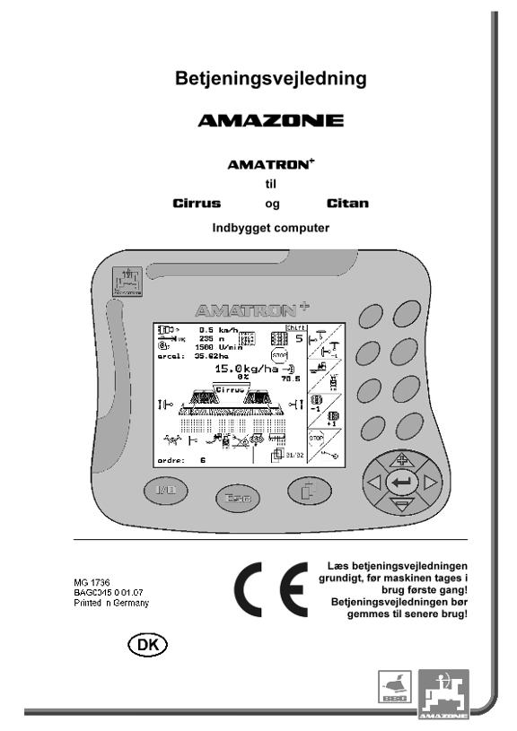 Brugsanvisning AMATRON+ CIRRUS / CITAN