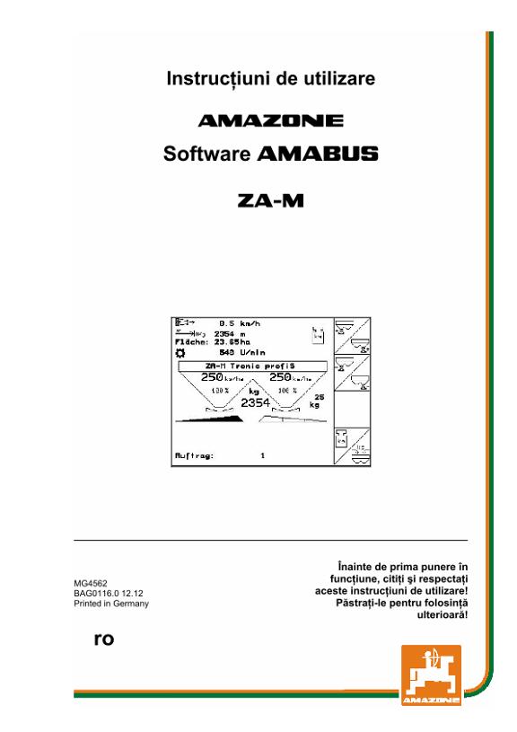 Instructiuni de utilizare SOFTWARE AMABUS ZA-M