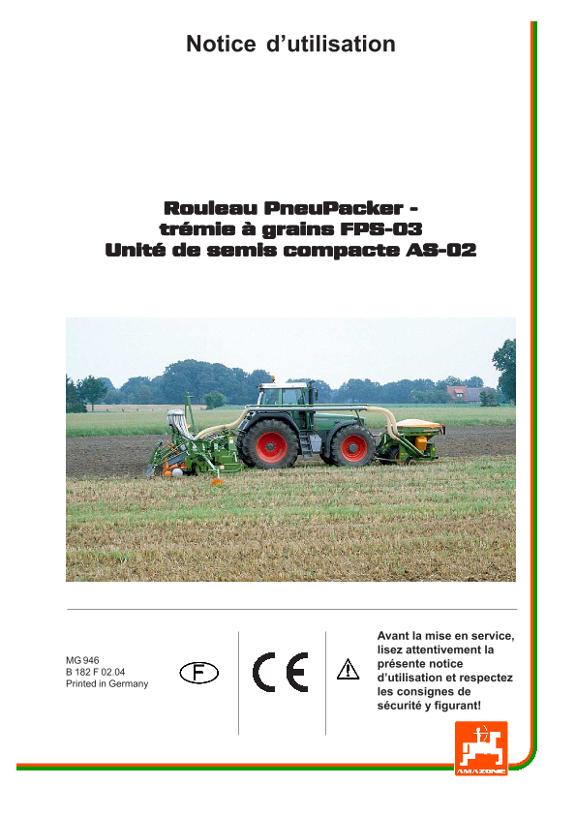 Notice d'utilisation FPS03/AS02
