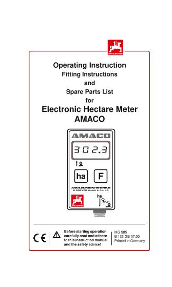 Operation manual Amaco