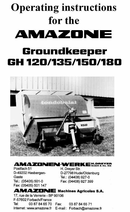 Operation manual GH 120/135/150/180