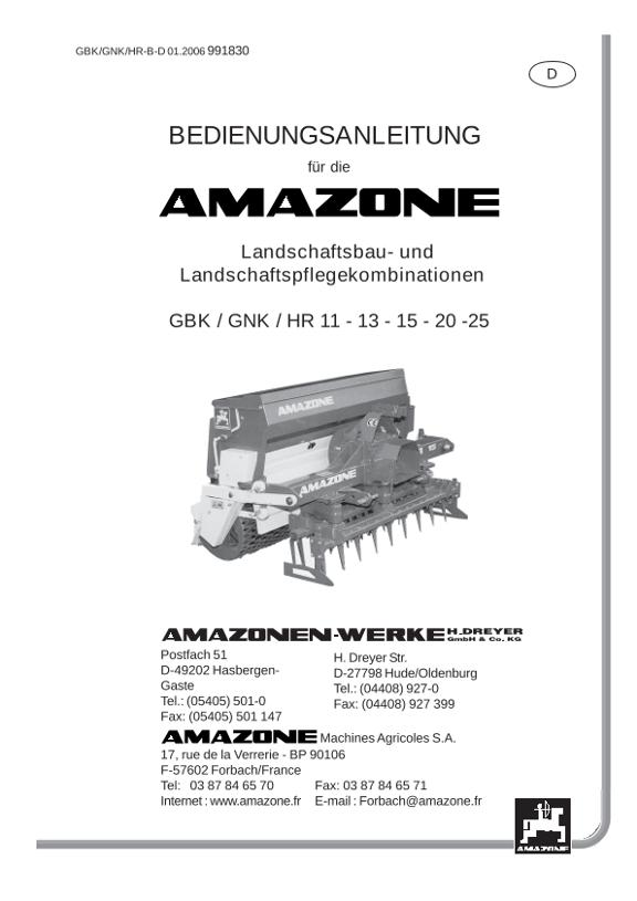 Betriebsanleitung GBK / GNK / HR 11 - 13 - 15 - 20 - 25