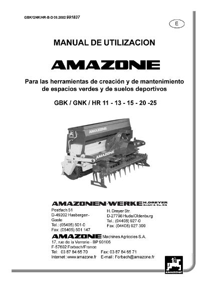 Manual del operador GBK / GNK / HR 11 - 13 - 15 - 20 - 25