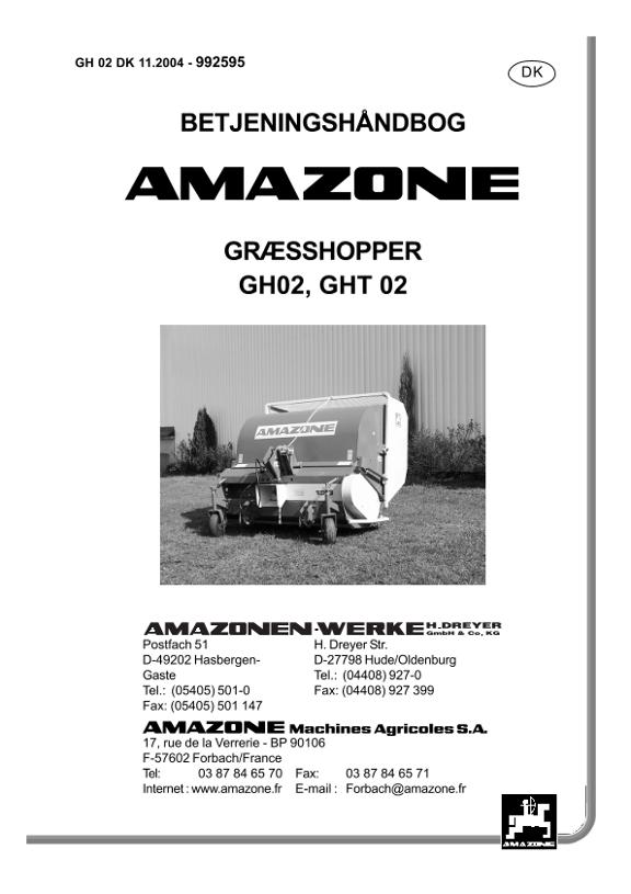 Brugsanvisning GH 02, GHT 02