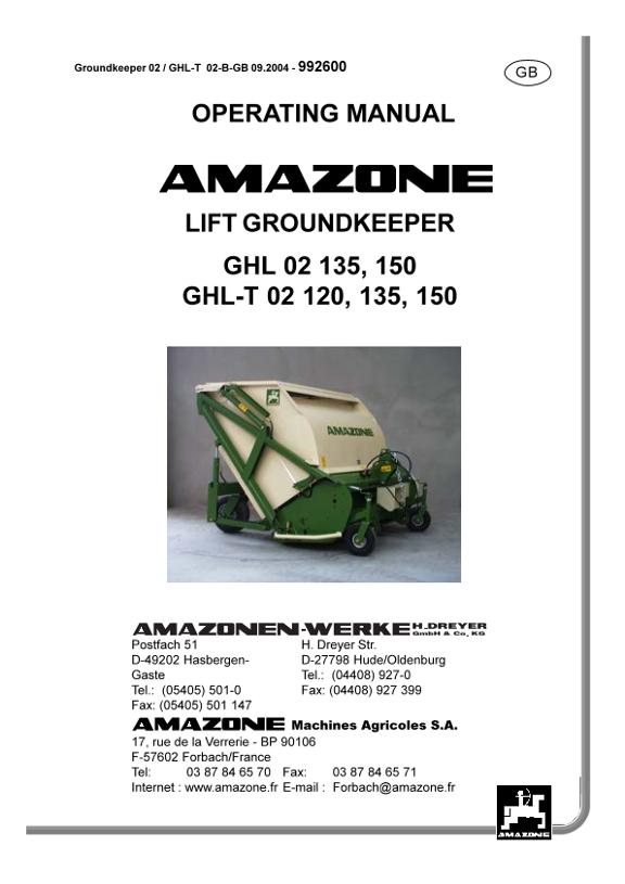Operation manual GHL 02 135, 150 GHL-T 02 120, 135, 150