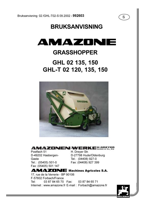Instruktionsbok GHL 02 135, 150 GHL-T 02 120, 135, 150