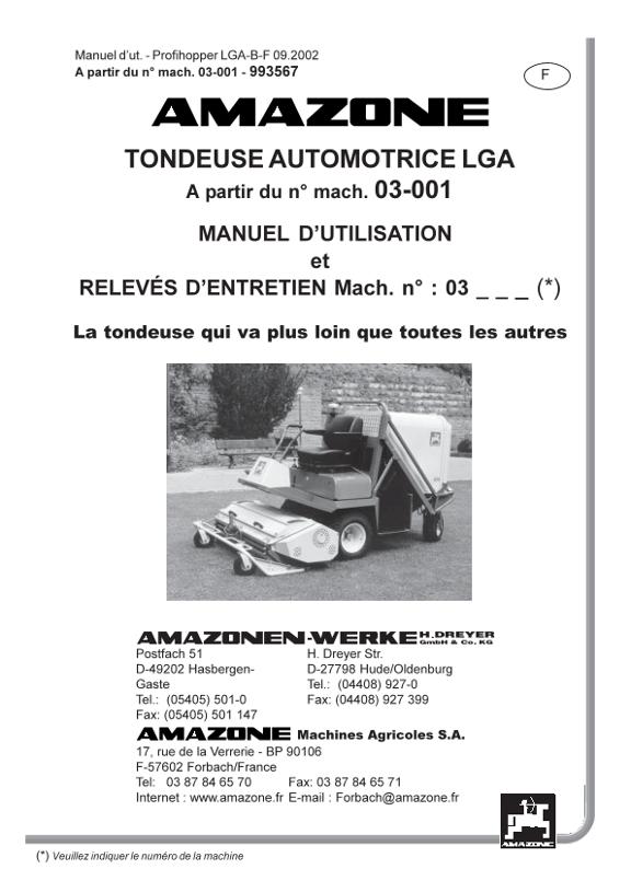 Notice d'utilisation LGA 03