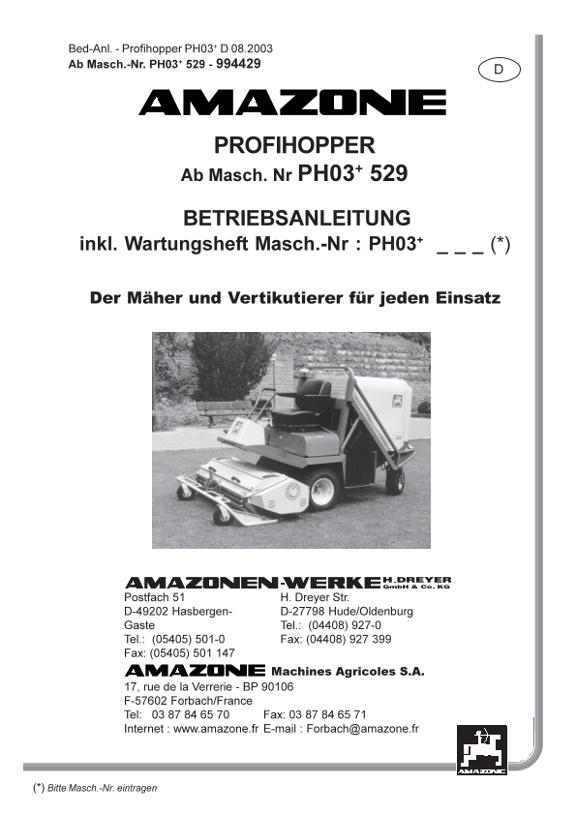 Betriebsanleitung Profihopper LGA 03