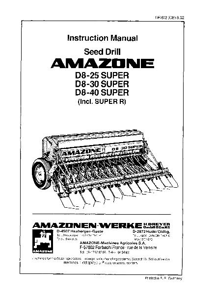 Operation manual D8 Super