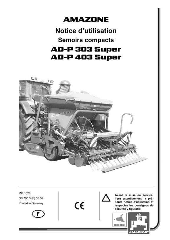 Notice d'utilisation AD-P03 Super
