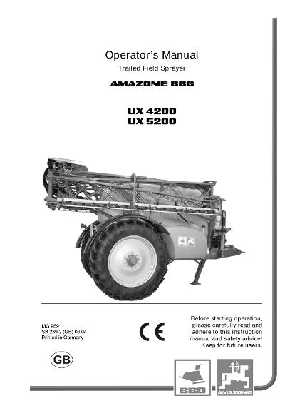 Operation manual UX