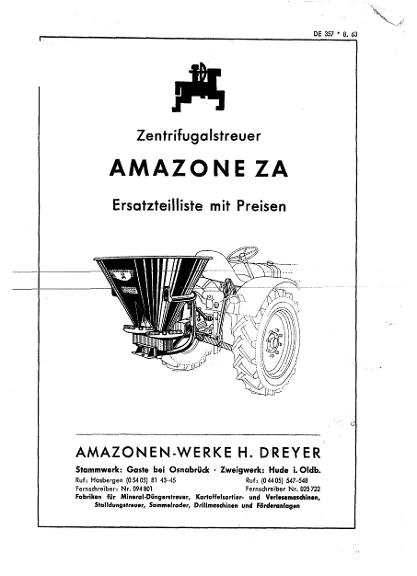 Ersatzteilliste ZA (08/63)