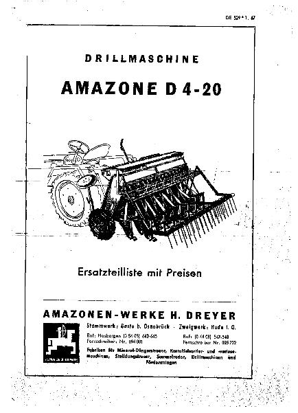 Ersatzteilliste D4-20 (01/67)