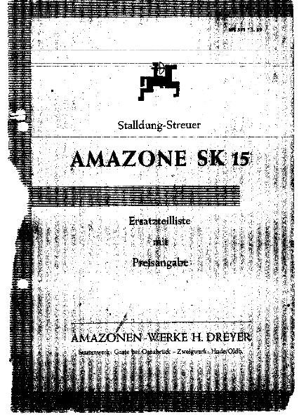 Ersatzteilliste SK15 (01/59)