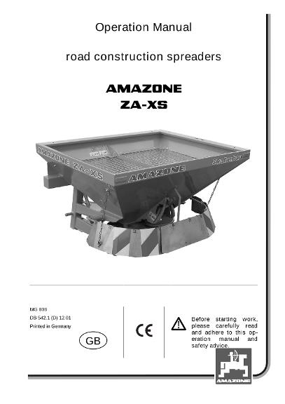 Operation manual ZA-XS