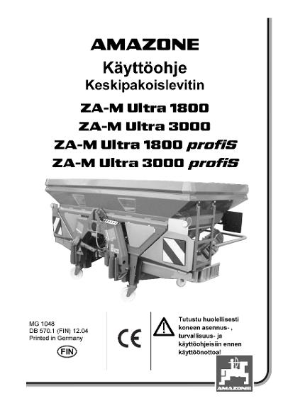 Käyttöohjekirja ZA-M 1800-3000 Ultra Profi 