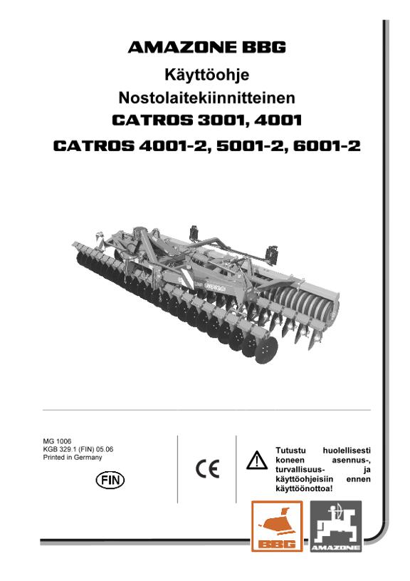 Käyttöohjekirja Catros 01