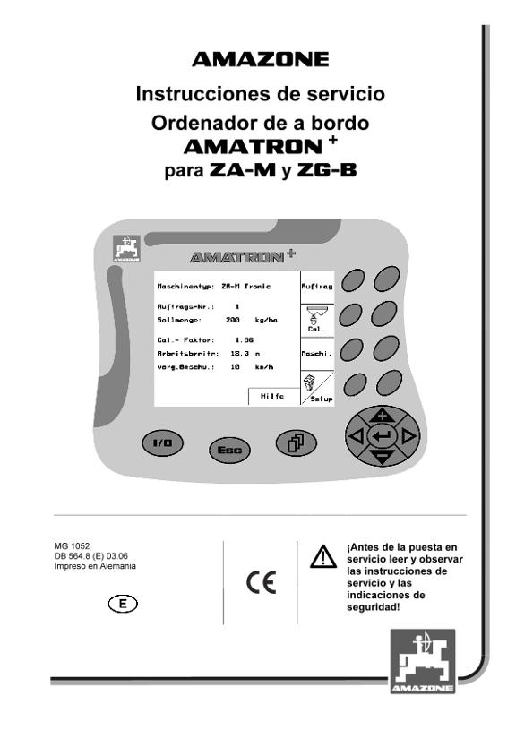 Manual del operador Amatron + p. ZG-B / ZA-M