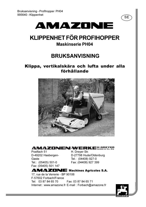 Instruktionsbok PH04 Klippenhet