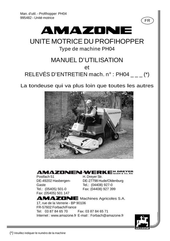 Notice d'utilisation PH04 Unite Motrice