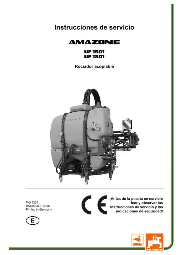 Manual del operador UF 1501/1801