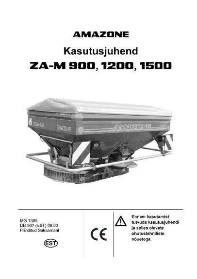 Kasutusjuhend ZA-M 900-1500