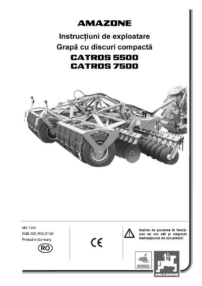Instrucţiuni de exploatare Catros 5500 / 7500