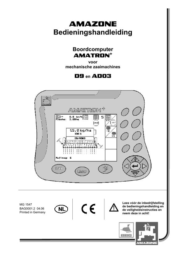 Bedieningshandleiding Amatron +  f. D9 / AD 3 