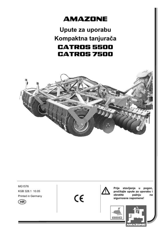 Kezelési útmutató Catros 5500 / 7500