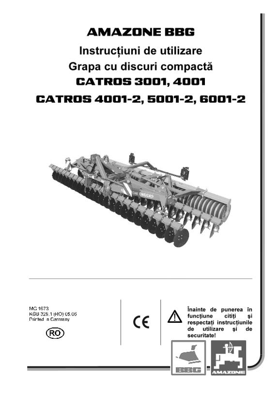 Instrucţiuni de utilizare CATROS 01