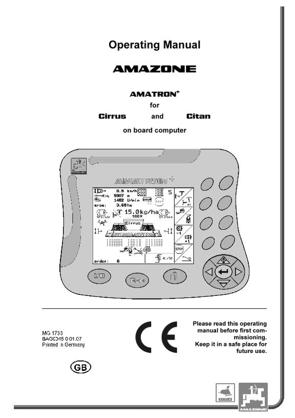 Operation manual AMATRON+ CIRRUS / CITAN