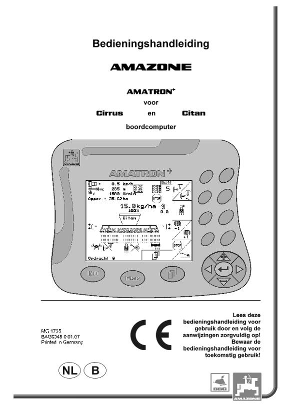 Bedieningshandleiding AMATRON+ CIRRUS / CITAN