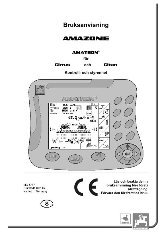 Instruktionsbok AMATRON+ CIRRUS / CITAN