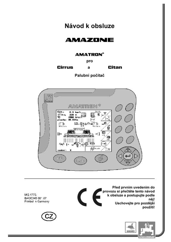 Návod na obsluhu AMATRON+ CIRRUS / CITAN