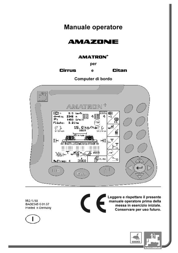 Manuale di intruzioni AMATRON+  per CIRRUS / CITAN