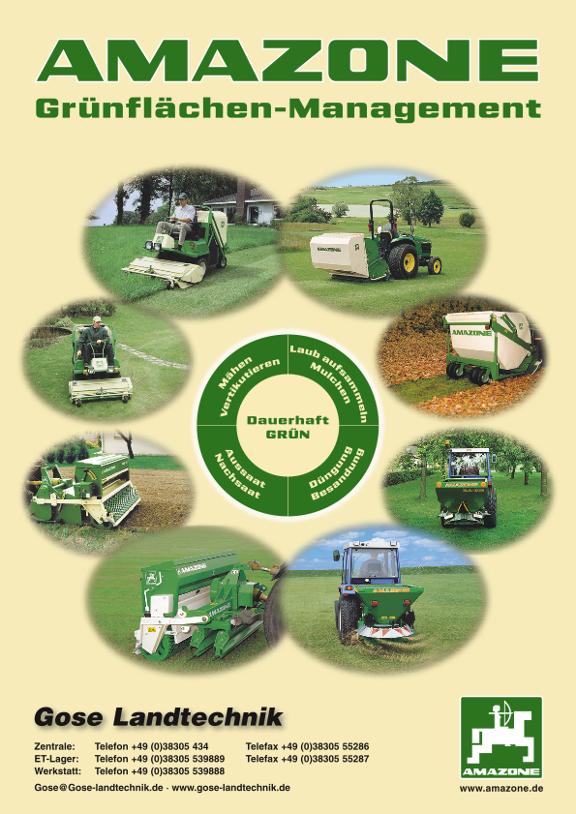 Flyer Gose Landtechnik "Grünflächen-Management"