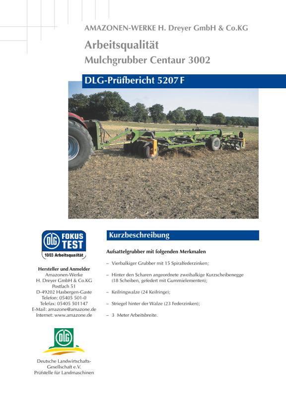 Test: DLG-Prüfbericht 5207F Centaur 3002
