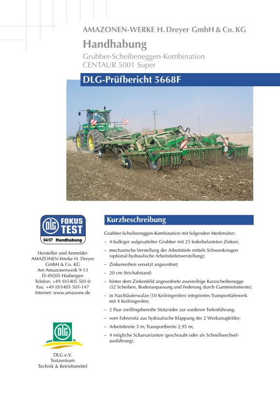 Test: DLG-Prüfbericht 5668F Centaur 5001 Super