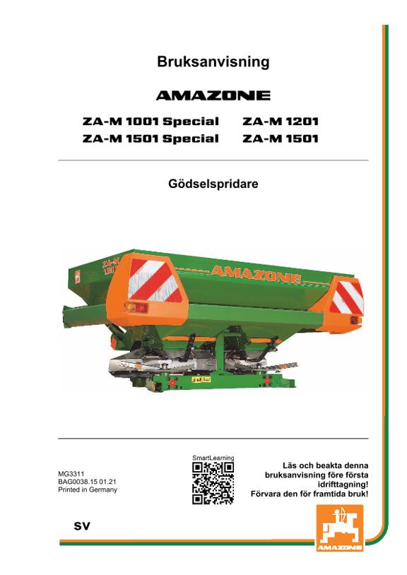Instruktionsbok ZA-M / ZA-M Special
