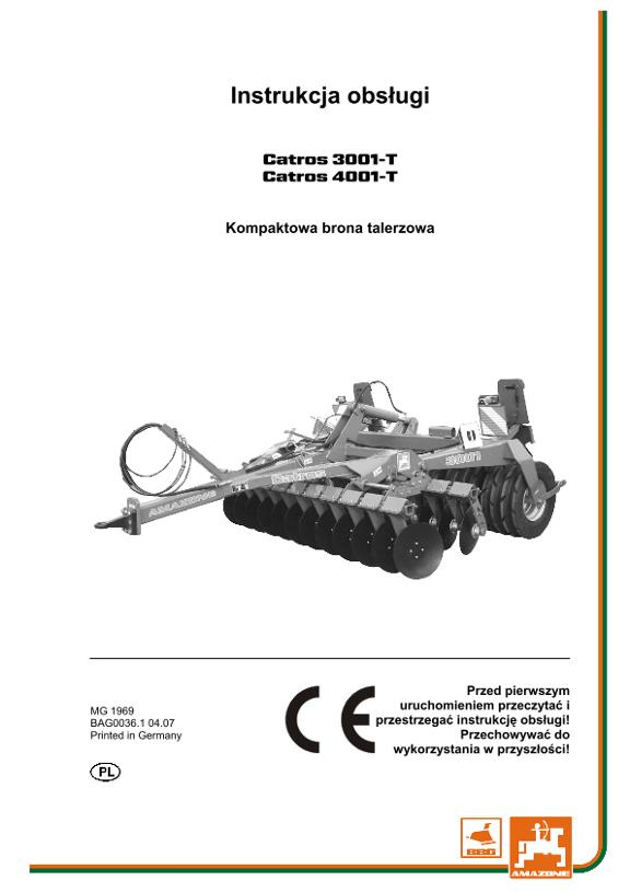Instrukcja obsługi CATROS 3001 / 4001 - T
