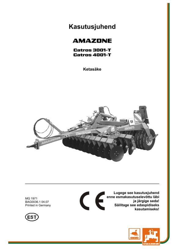 Kasutusjuhend CATROS 3001 / 4001 - T