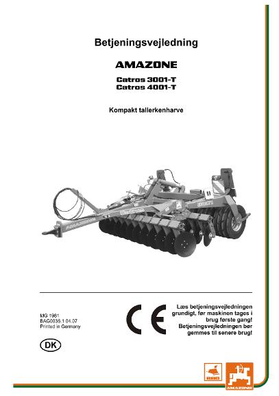 Brugsanvisning CATROS 3001 / 4001 - T