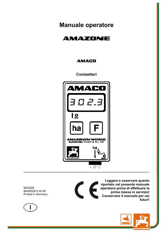Manuale di intruzioni AMACO
